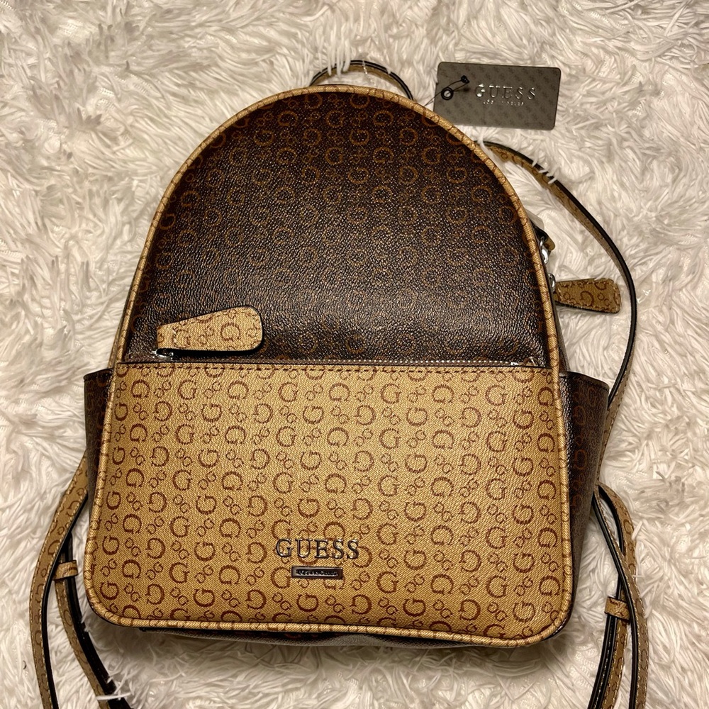 New Guess Brown & Tan Backpack